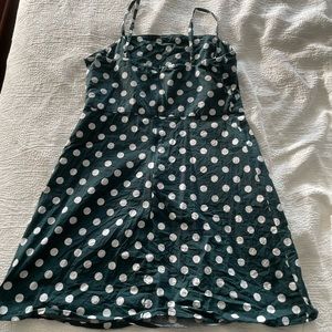 Green spaghetti strap Kimchi Blue dress (Urban Outfitters)